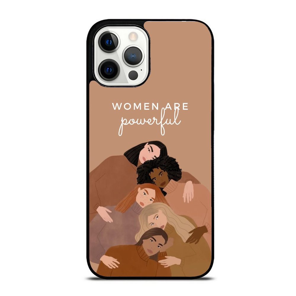 Women Are Powerful - Aesthetic Girl Gifts Brown iPhone Case